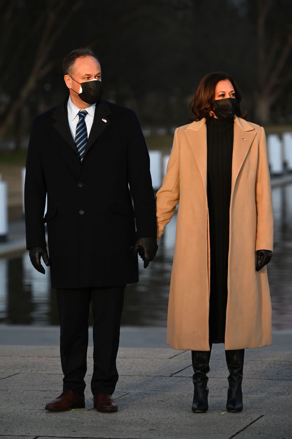 <p>Vice president Kamala Harris wore a Pyer Moss look to attend a memorial for the Americans lost to Covid-19.</p>