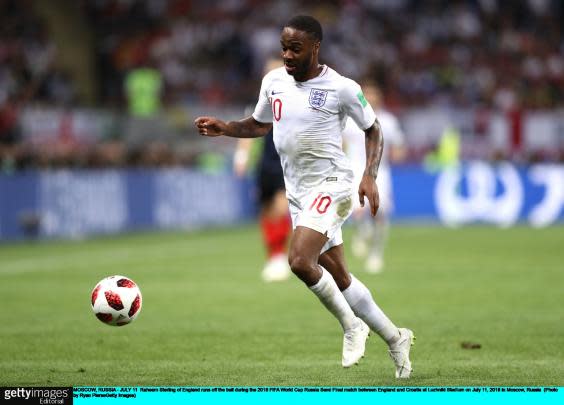 English footballer Raheem Sterling (Getty)