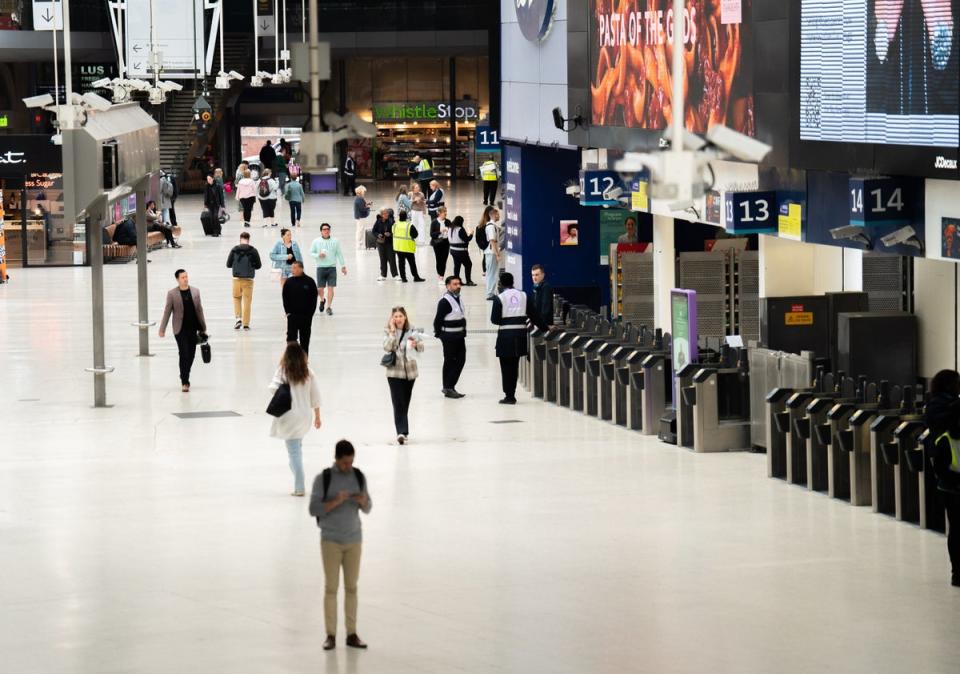 London Waterloo, one of the stations where ticket offices were due to be closed (James Manning / PA)