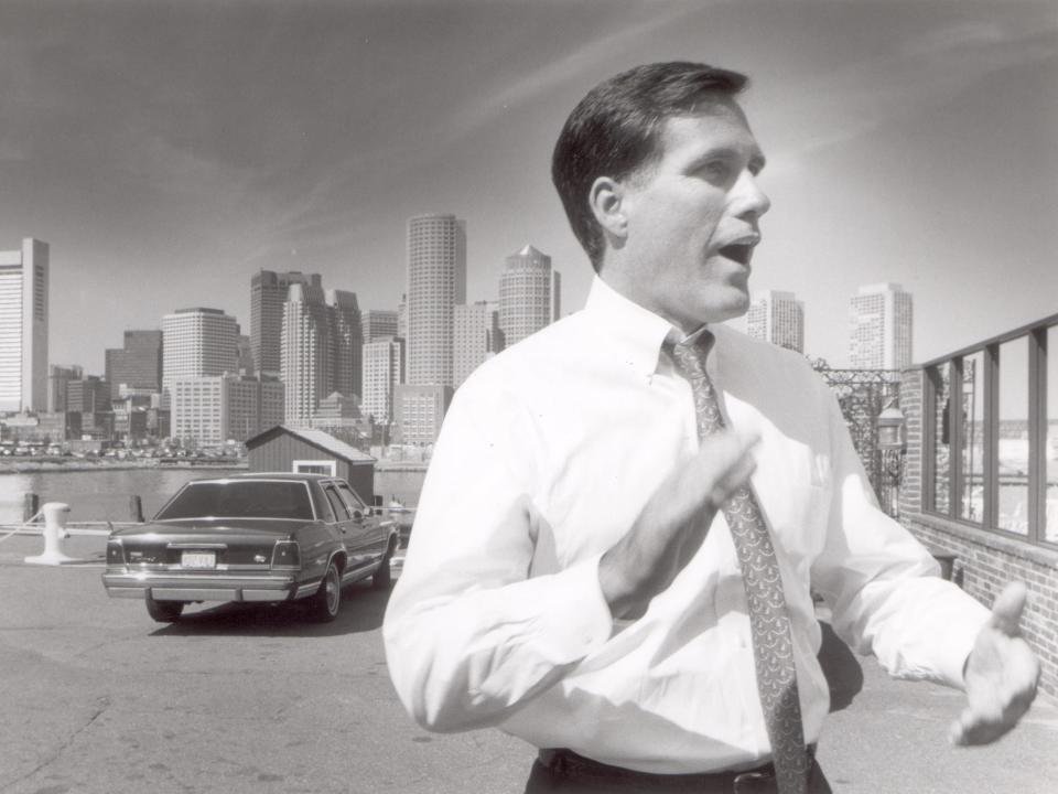 Mitt Romney is all set to go against Senator Ted Kennedy in 1994.