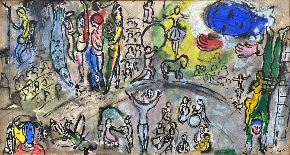 "Esquisse pour le 'Grand Cirque'" by Marc Chagall is among the pieces Modern Fine Art gallery of New York will bring to Art Palm Beach, this weekend at the Palm Beach County Convention Center.