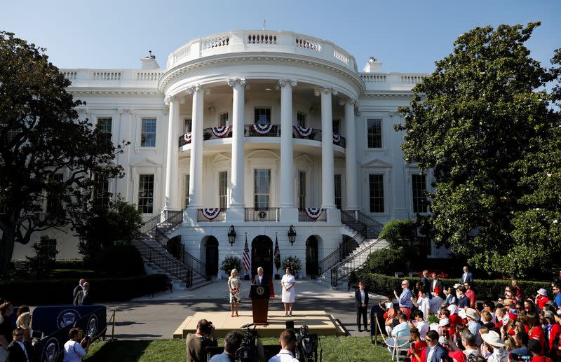 U.S. President Biden delivers remarks during an Independence Day celebration, in Washington