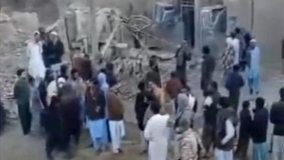 Captura de pantalla de un vídeo que supuestamente muestra las consecuencias del ataque