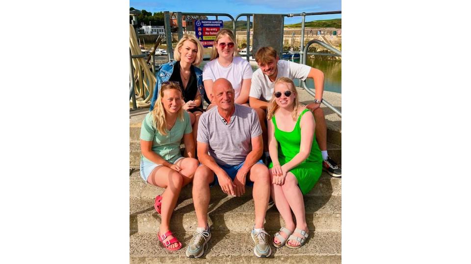 Steve Fletcher and his family in Cornwall