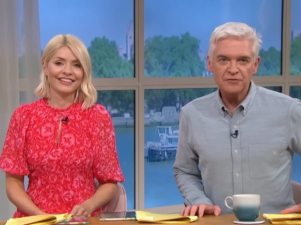 Frizell worked with Willoughby and Schofield (pictured) on ‘This Morning’ (ITV)