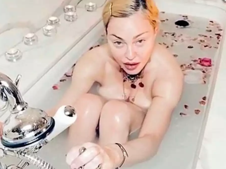 Madonna sits in her bathtub while talking about coronavirus: Madonna/Instagram