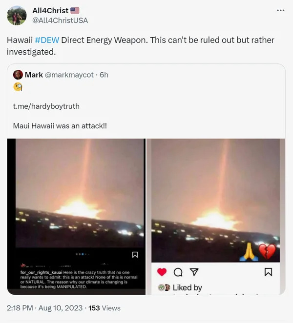maui hawaii fires direct energy weapons