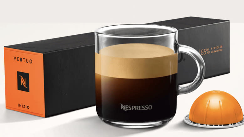 Nespresso Inizio pods and coffee 