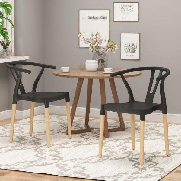 Mountfair Black and Natural Wood Dining Chair