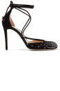 <p><strong>Jimmy Choo</strong> "Kamron" lace-up suede pumps, $1,495, net-a-porter.com.</p><p><a rel="nofollow noopener" href="https://www.net-a-porter.com/us/en/product/887018/Jimmy_Choo/kamron-lace-up-embellished-suede-pumps" target="_blank" data-ylk="slk:SHOP;elm:context_link;itc:0;sec:content-canvas" class="link ">SHOP</a></p>