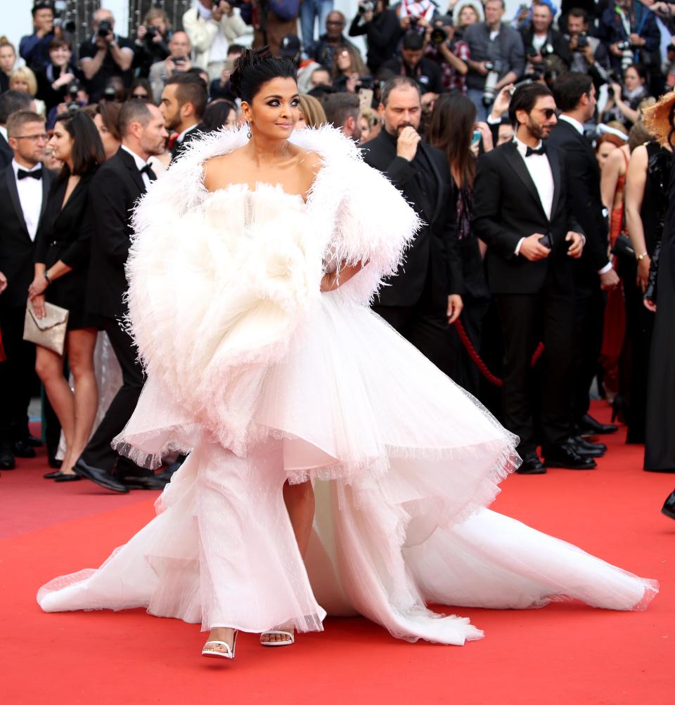 CANNES, FRANCE - MAY 20: Aishwarya Rai attends the screening of "Le Belle Epoque" during the 72nd annual Cannes Film Festival on May 20, 2019 in Cannes, France. (Photo by Mike Marsland/WireImage)