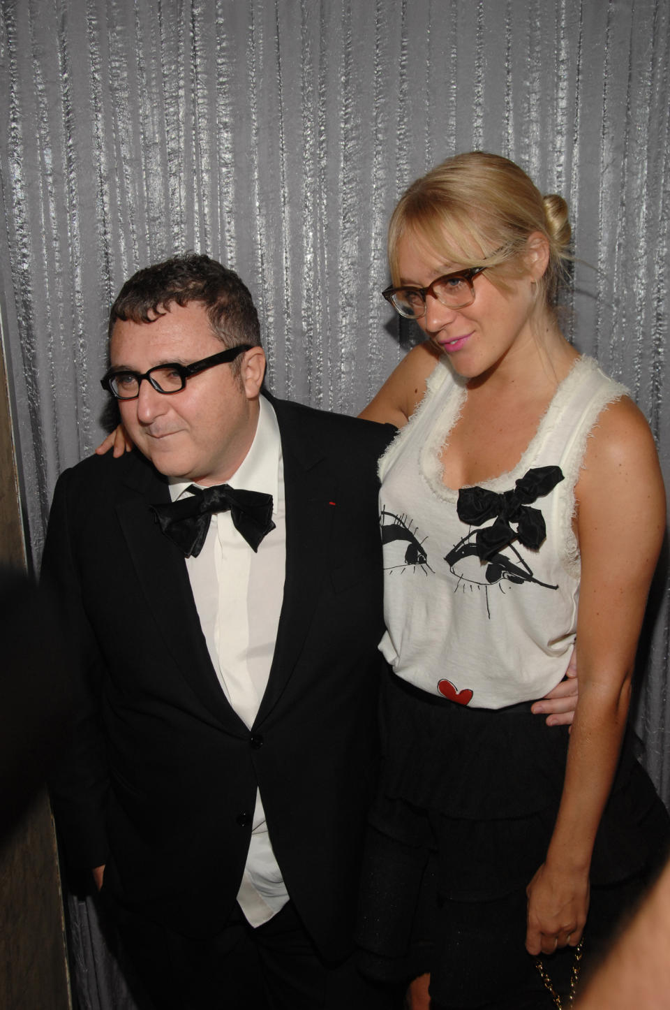 Fashion designer Alber Elbaz (L) and actress Chloe Sevigny attend the Couture Council of the Museum of FIT lunch in honor of Elbaz at the Rainbow Room in New York City.