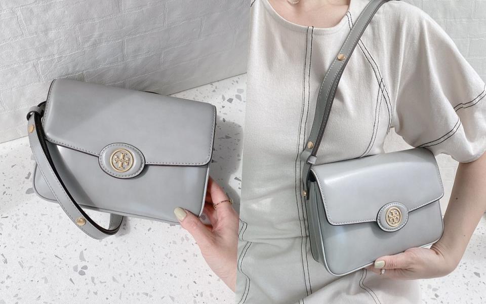 Tory Burch Robinson漆皮兩用肩背包 NT$17,900 圖片來源：LOOKin編輯拍攝