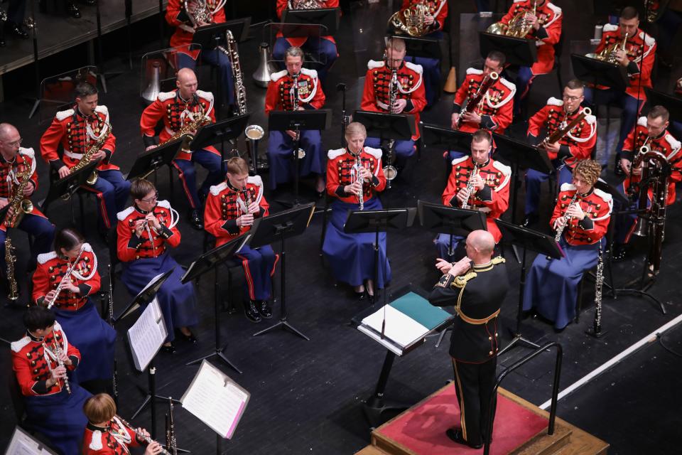 The US Marine Band, under the direction of Col. Jason Fettig, will play at the Wharton Center on Oct. 25, 2023.