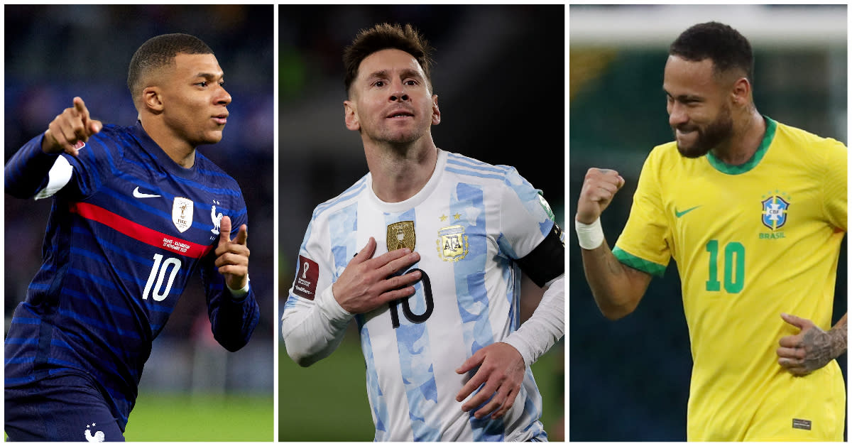 Which of these three stars - (from left) Kylian Mbappe, Lionel Messi and Neymar - will win the World Cup? (PHOTOS: Getty Images/Reuters)