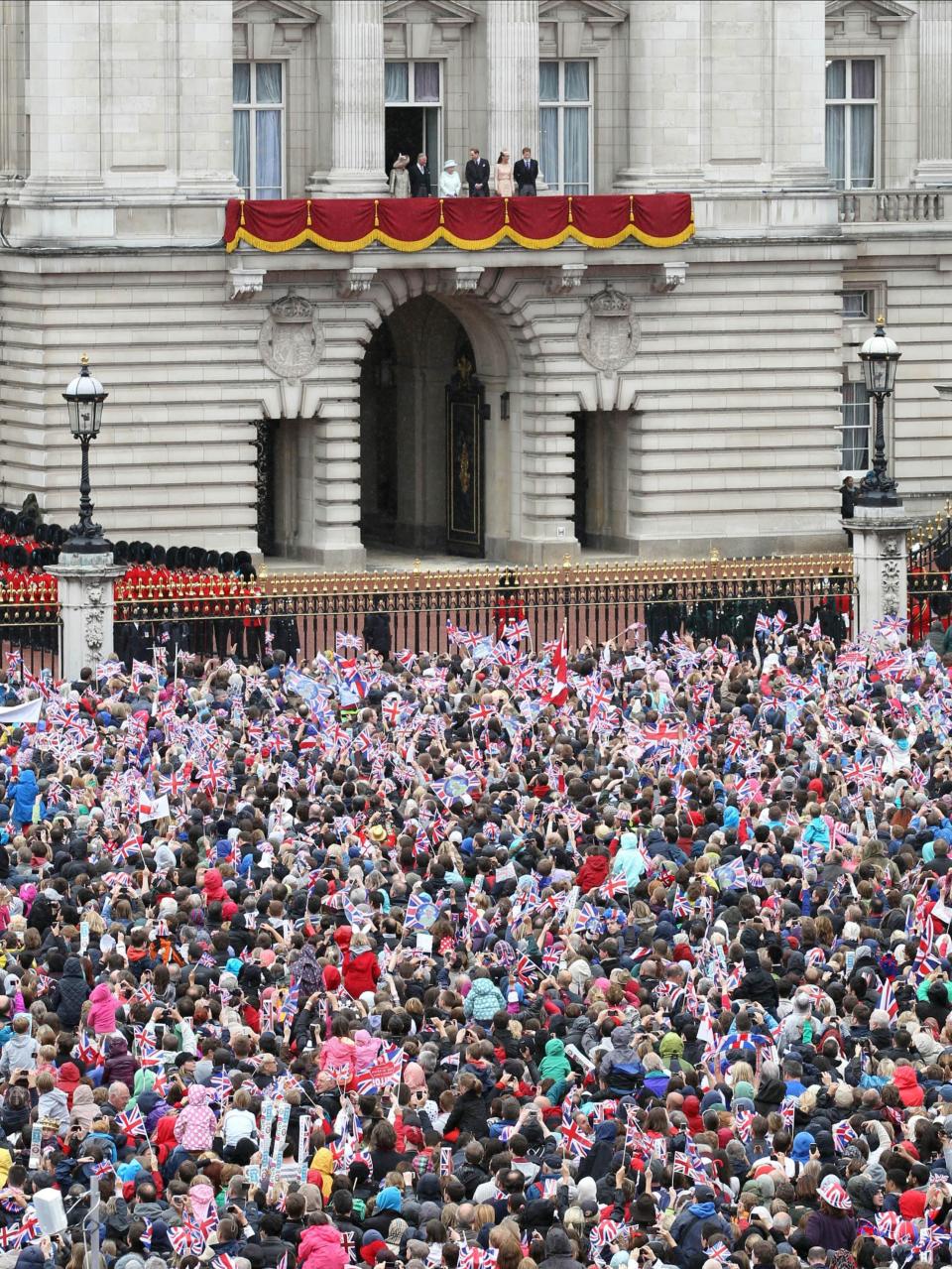 A previous royal balcony appearance at the Queen’s diamond jubilee celebrations on 5 June, 2012 (Lewis Whyld/PA Wire)