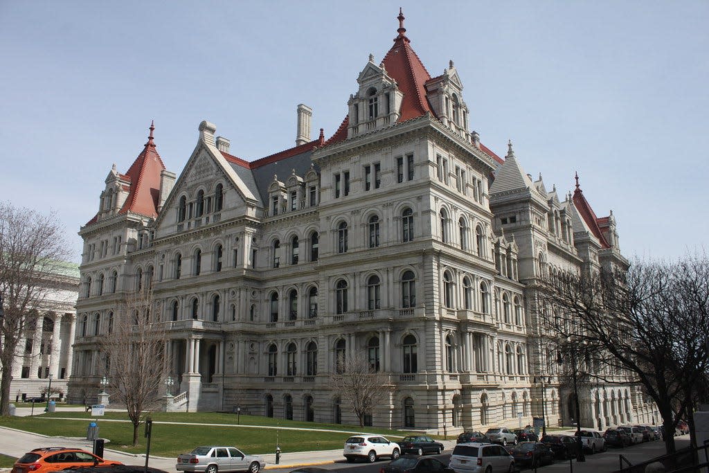 The New York State Capitol, as completed by Isaac Perry.