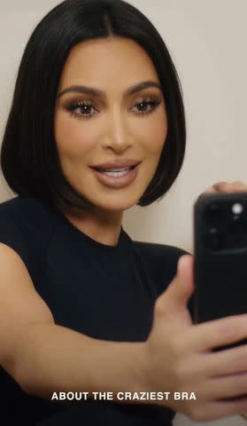 <p>Kim Kardashian/Instagram</p> Kim showcased her new bob haircut in a video on Monday