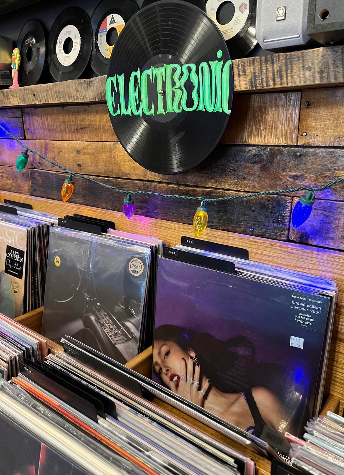Vinyl releases from pop music artist Olivia Rodrigo are among the most popular at record stores like Erie St Vinyl in Massillon.