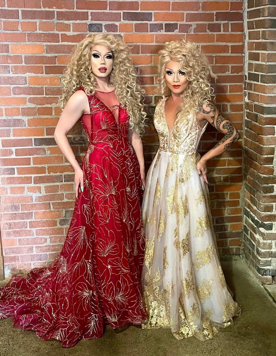 Drag queens Vana B, left, and Tyona Diamond (Courtesy Tyona Diamond)