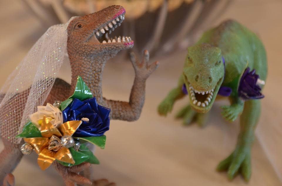 A D.C. bride-to-be had the dinosaur-themed bridal shower of her dreams. (Photo: Courtesy Katelyn Machnica)