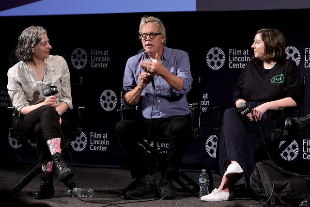 <p>Michael Loccisano/Getty Images for FLC</p> From left: NYFF's Rachel Rosen, director Todd Haynes and screenwriter Samy Burch during a press conference for "May December" on Sept. 29, 2023.