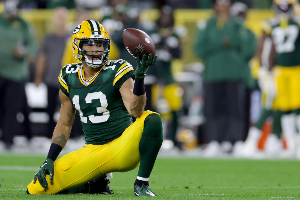 Allen Lazard has been one of the few fantasy bright spots on the Packers' offense. (Photo by Stacy Revere/Getty Images)