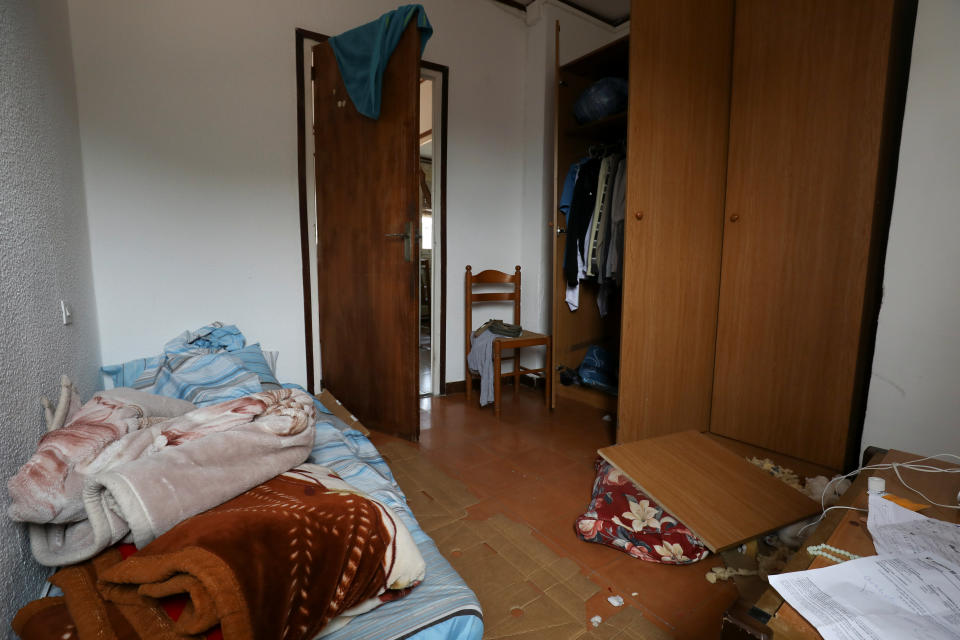 Es Satty's bedroom after police raided his apartment. (Photo: Susana Vera / Reuters)