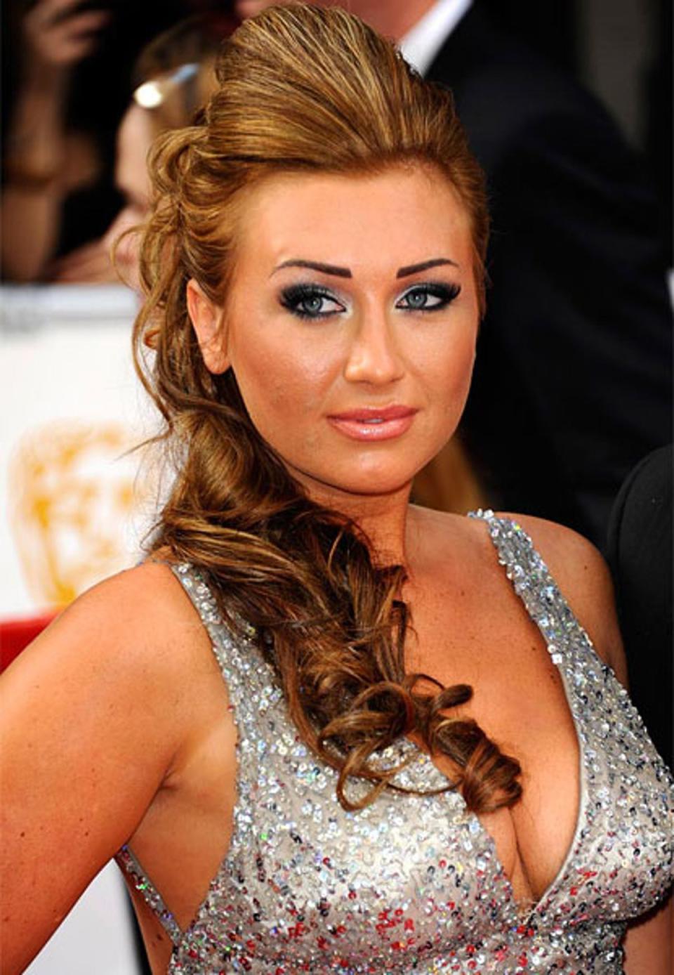 Lauren Goodger spoke of being ‘strong’ for her daughter Larose after the death of her newborn daughter Lorena (PA)