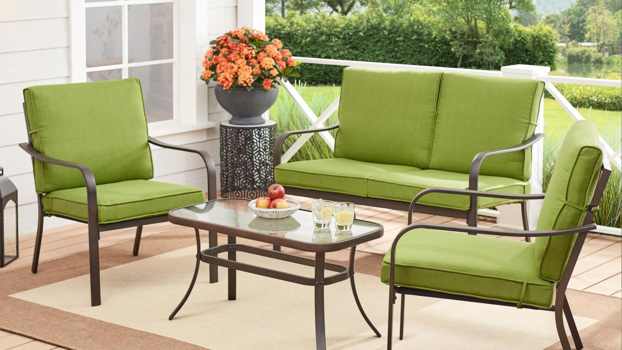 Mainstays Stanton 4-Piece Outdoor Patio Conversation Set