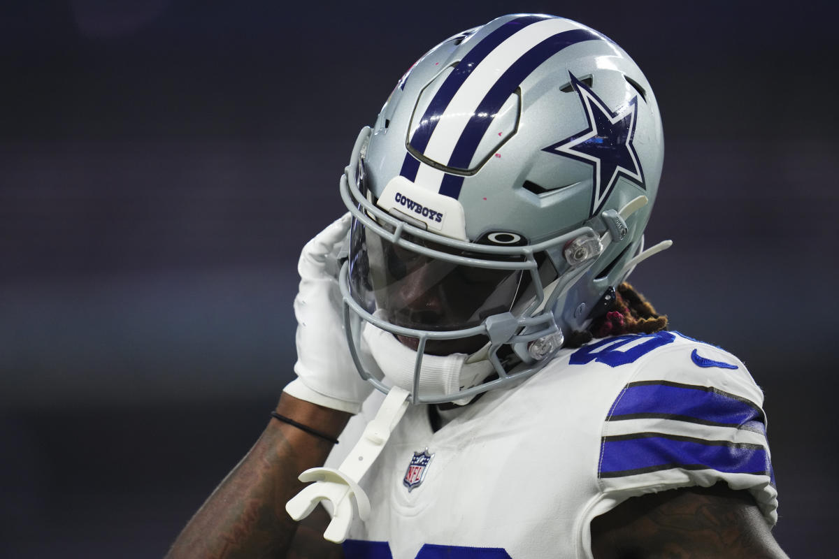 Dallas Cowboys Wide Receiver CeeDee Lamb makes a catch during the News  Photo - Getty Images