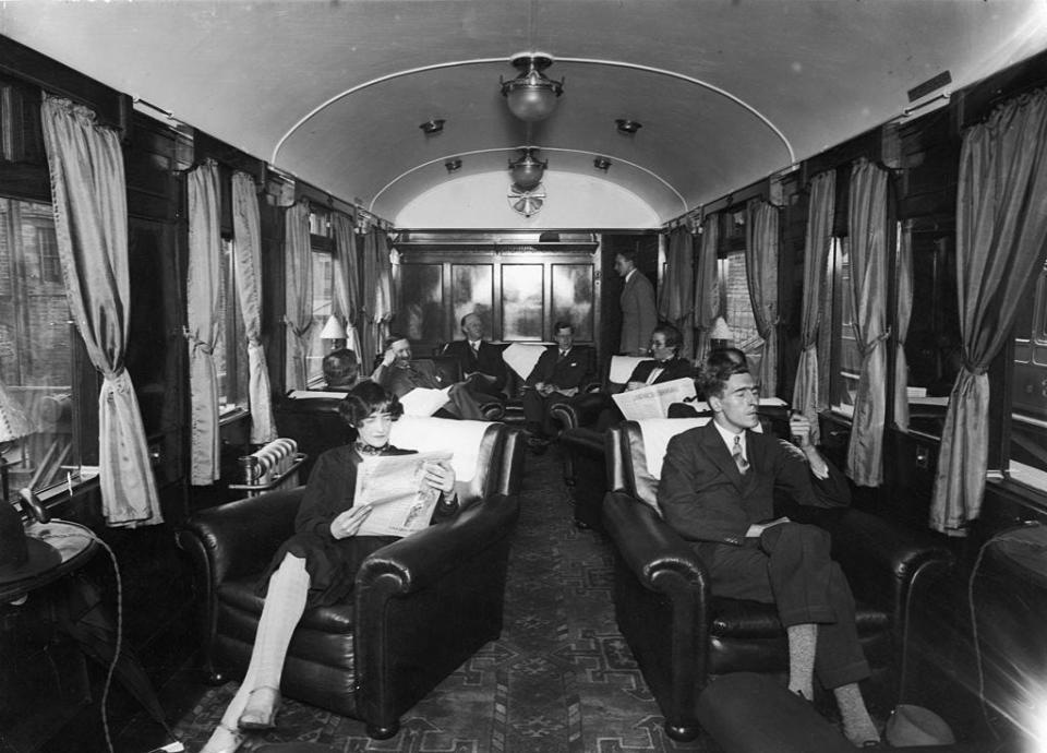 vintage train first class traveling hotel