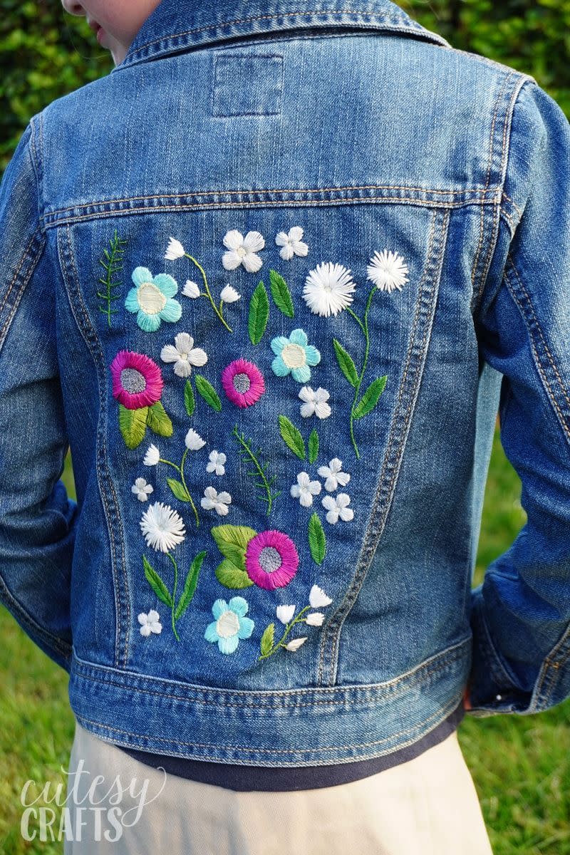 49) Embroidered Denim Jacket