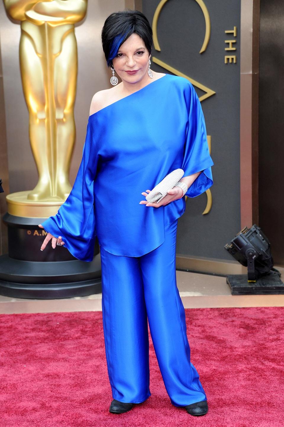 HOLLYWOOD, CA - MARCH 02: Entertainer Liza Minnelli attends the Oscars held at Hollywood &amp; Highland Center on March 2, 2014 in Hollywood, California. (Photo by Kevin Mazur/WireImage)