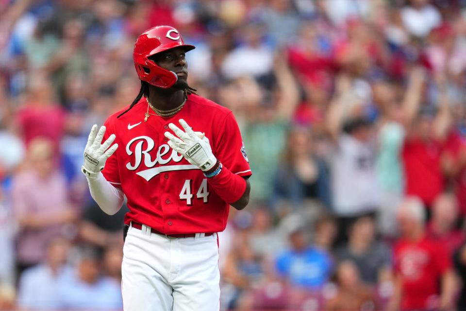 After Reds shortstop Elly De La Cruz celebrated his first big league homer last June, several Reds players believe the Dodgers hit Spencer Steer on purpose.