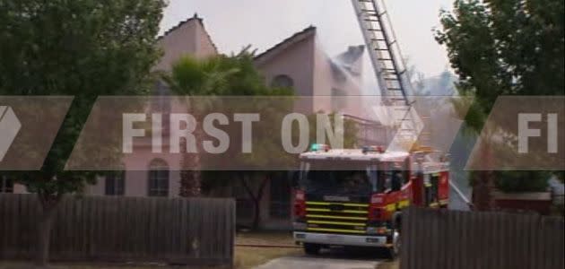 An elderly couple have had a lucky escape from their burning home. Photo: 7News