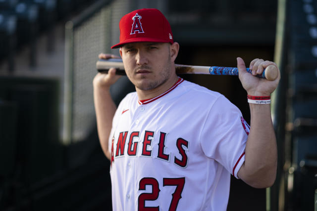 Mike Trout Back Signed Los Angeles Angels 2020 Alternate Jersey