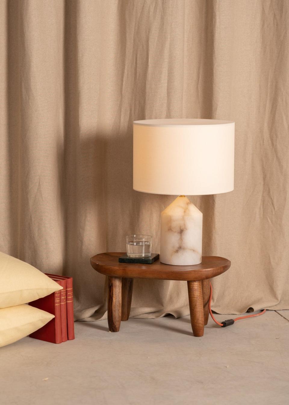 <p><a href="https://claudehome.com/products/josef-table-lamp-white-alabaster" rel="nofollow noopener" target="_blank" data-ylk="slk:Shop Now;elm:context_link;itc:0;sec:content-canvas" class="link ">Shop Now</a></p><p>Claude Home</p><p>claudehome.com</p><p>$650.00</p>