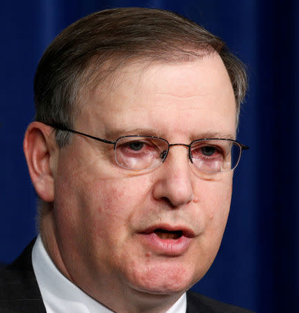 U.S. Drug Enforcement Administration (DEA) Acting Director Chuck Rosenberg speaks during a news conference at the DEA Headquarters in Arlington, Virginia, U.S., June 6, 2017. Picture taken June 6, 2017. REUTERS/Kevin Lamarque