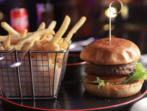 burger and fries