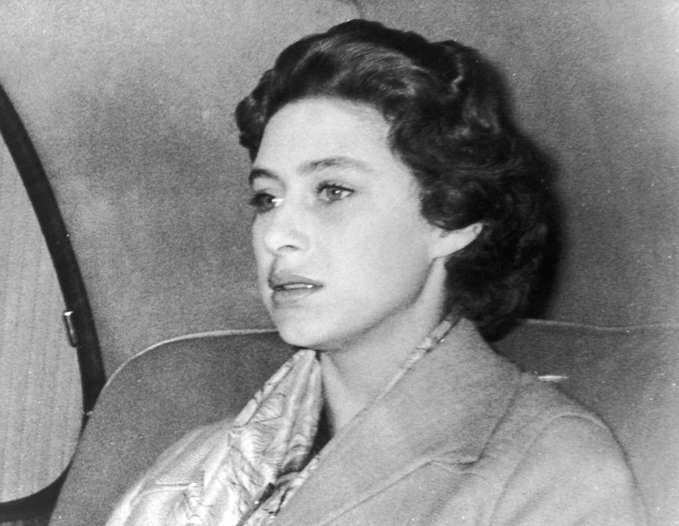 400806 37: (FILE PHOTO) Princess Margaret returns to Clarence House October 17, 1955 after a weekend in the country where Group Captain Peter Townsend was also a guest. The decision not to marry Townsend was announced October 31, 1955. Buckingham Palace announced that Princess Margaret died peacefully in her sleep at 1:30AM EST at the King Edward VII Hospital February 9, 2002 in London. (Photo by Getty Images)