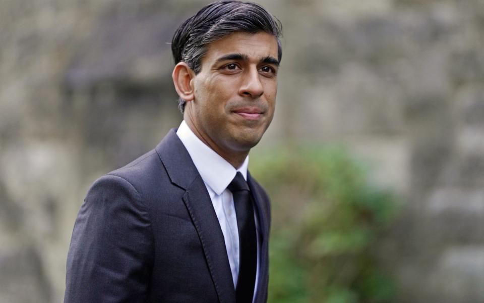 Rishi Sunak arrives at a church in Bexley - Stefan Rousseau /PA Wire