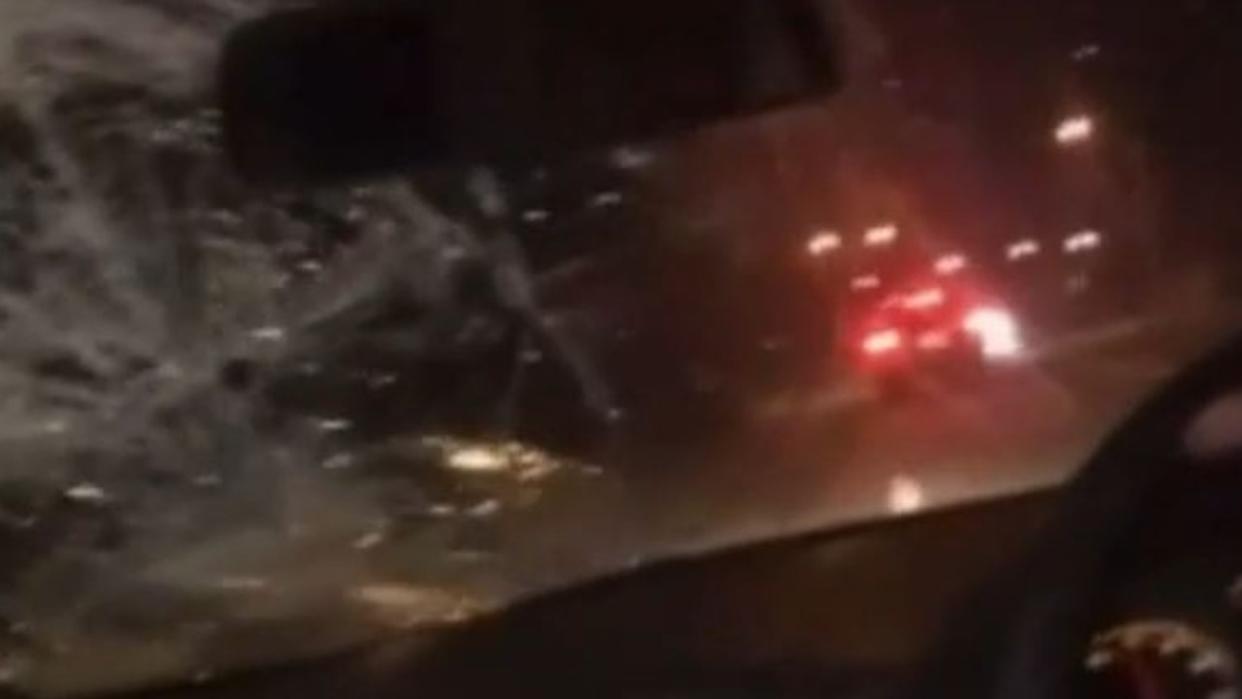 Video circulating on social media shows one of the alleged hit and runs. Picture: 9 News
