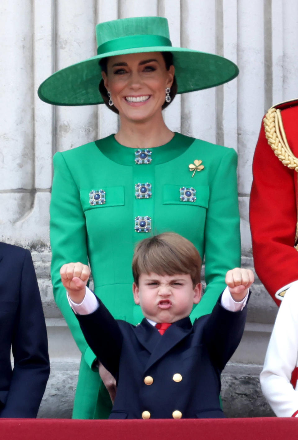 Prince Louis and Catherine, Princess of Wales, at the 2023 Trooping the Colour event. (Chris Jackson / Getty Images)