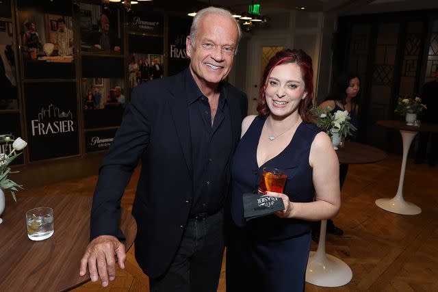 <p>Randy Shropshire/Getty</p> Kelsey Grammer and Rachel Bloom