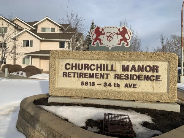 An outbreak of COVID-19 at Churchill Manor, a private care facility in Edmonton, is linked to a highly contagious variant of the coronavirus. (Trevor Wilson/CBC - image credit)