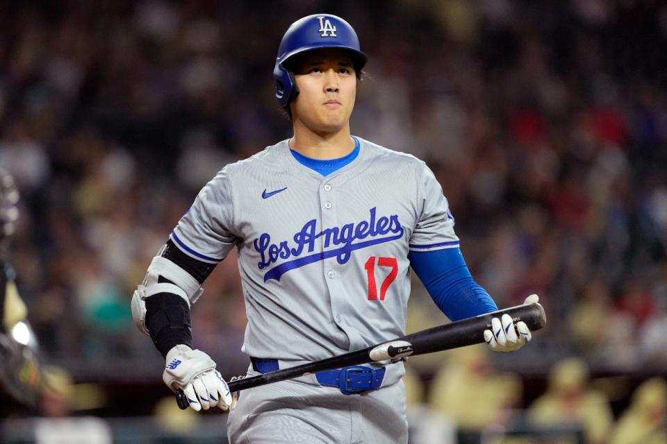 大谷翔平本季首度吞3K，得點圈打擊率持續探底。美聯社