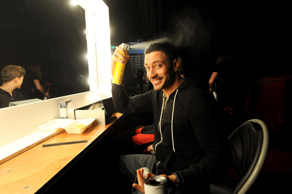 BIRMINGHAM, ENGLAND - JANUARY 18:  Giovanni Pernice is seen backstage at the 'Strictly Come Dancing' Live! dress rehearsal at Arena Birmingham, on January 18, 2018 in Birmingham, England. Ahead of the opening on 19th January 2018, touring the United Kingdom until 11th February 2018.  (Photo by Dave J Hogan/Dave J Hogan/Getty Images)