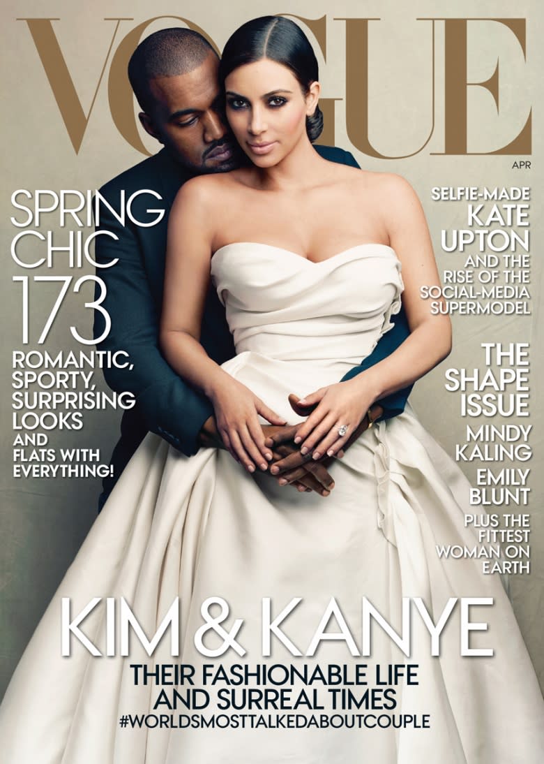 Kim and Kanye cover Vogue