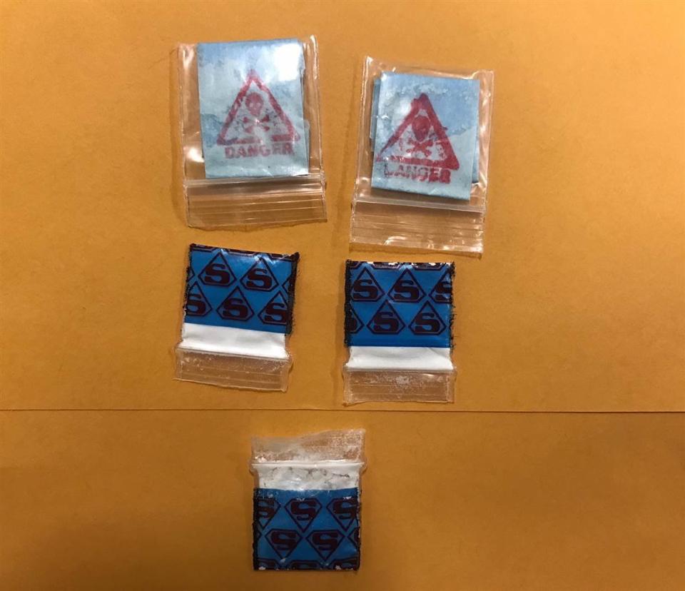 Packets of heroin on&nbsp;the desk of one of the counselors who fatally overdosed. (Photo: Chester County District Attorneys Office)